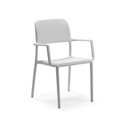 Chaise polypropylène et fibre de verre BORA Blanc 86x58x57 cm