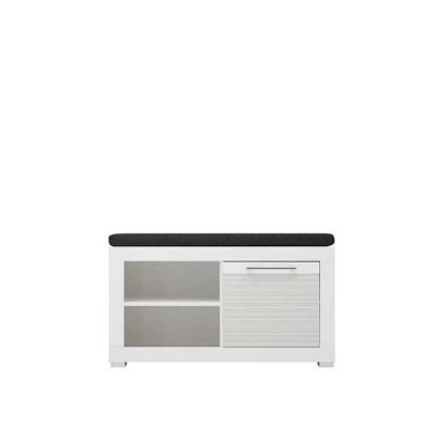 BIBLIOTHEQUE FLAMES 50 1TIROIR BLANC BRILLANT