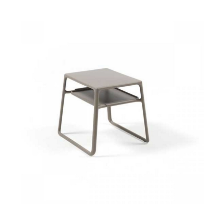 Table polypropylène et fibre de verre, traité anti-UV POP Tortora avec plan extractible 38x44x39 cm