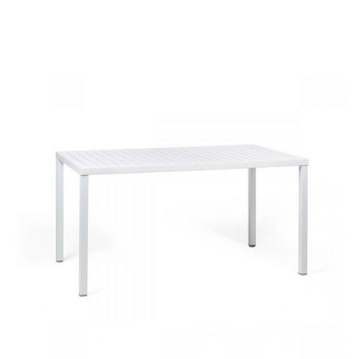 Table DurelTOP en polypropylène traité anti-UV CUBE Blanc empliable 75x140x80 cm