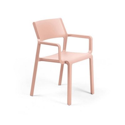 Chaise polypropylène et fibre de verre TRILL Rose 82x58x53 cm