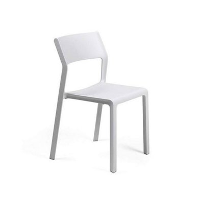 Chaise polypropylène et fibre de verre TRILL Bistrot Blanc 82x50x51 cm