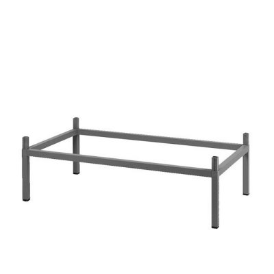 Kit table aluminium vernis CUBE Antracite avec système hauteur 33x140x80 cm
