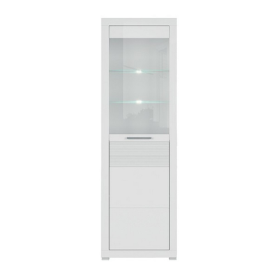 ARMOIRE VITREE FLAMES BLANC BRILLANT