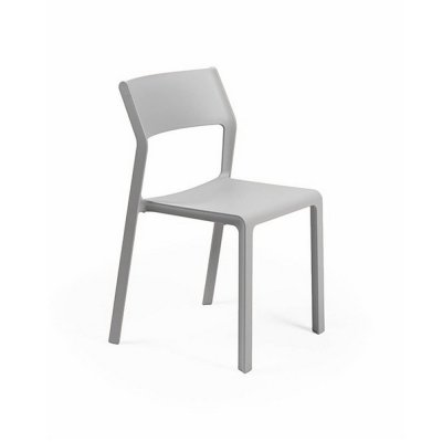 Chaise polypropylène et fibre de verre TRILL Bistrot Gris 82x50x51 cm