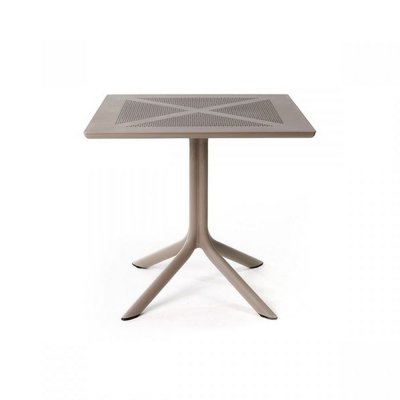 Table DurelTOP en polypropylène traité anti-UV CLIPX Tortora 75x80x80 cm
