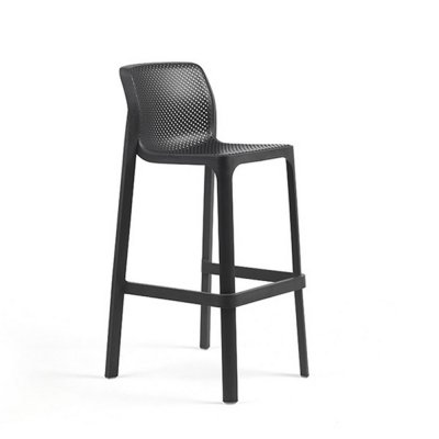 Tabouret polypropylène et fibre de verre traité anti UV NET Antracite avec patins anti-dérapants 101x49x52 cm