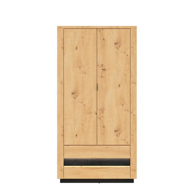 GARDE ROBE OSTIA 2PORTES 2TIROIRS CHÊNE ARTISAN/CHÊNE NOIR