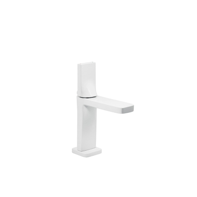 Mitigeur de lavabo senior laiton LINE 42 blanc chromé sans vidage