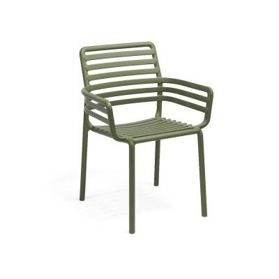 Chaise polypropylène et fibre de verre DOGA Vert agave 83x60x56 cm