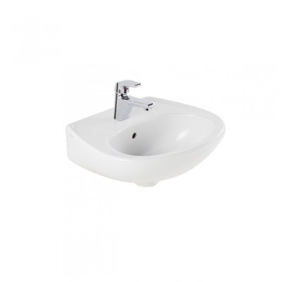 Lavabo MONDEGO céramique blanc semi-circulaire 45x38x20 cm