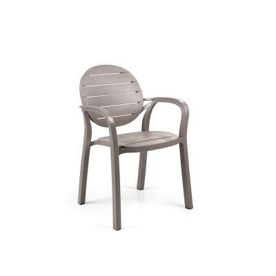 Chaise polypropylène et fibre de verre PALMA Tortora 86x59x56 cm