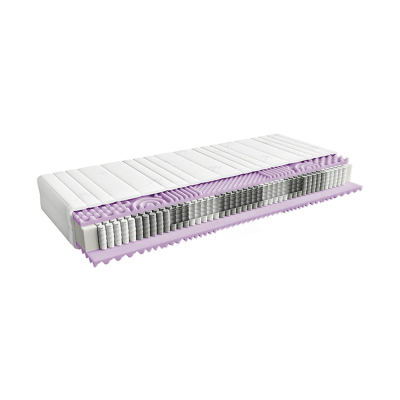 Matelas en mousse profilée H3 dur ressorts multipoches indépendants MIMAS MULTI SILVER 90x200 cm