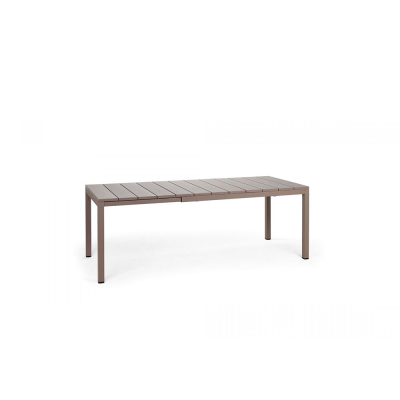 Table DurelTOP en polypropylène traité anti-UV RIO Tortora extensible 76x140-210x85 cm