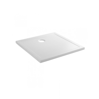Receveur de douche céramique STEPIN blanc carré 80x80x3.5 cm