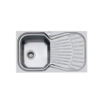 Evier F2000 inox 1 cuve droite 1 égouttoir sans vidage 3,5 86x50 cm