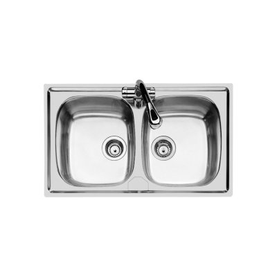 Evier S1000 2 cuves sans vidage 3,5 86x50 cm 