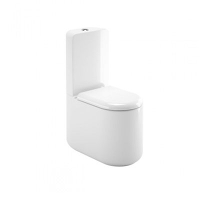 Pack cuvette à poser STATUS blanc S/V abattant slow close alimentation par dessous du réservoir