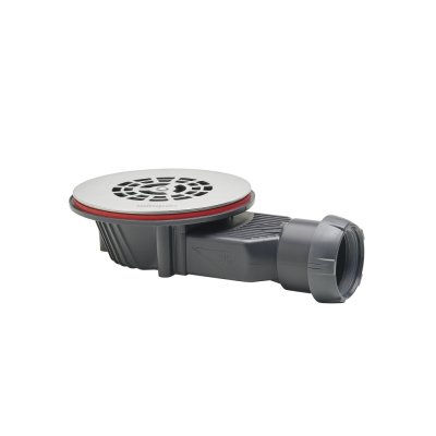 Bonde de douche SLIM diamètre 40 cm (grille plate en inox)
