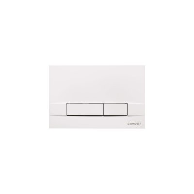 Plaque Blanche PL01 pour réservoir encastré 3/6 L