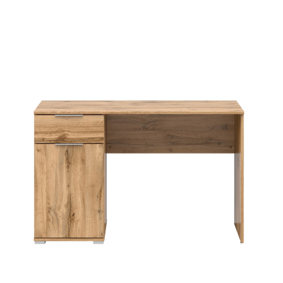 Bureau ZELE chêne wotan 1 porte 1 tiroir 120x60x76cm