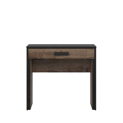 Console KASSEL chêne monastère/ chêne noir 1 tiroir 77x41x85 cm
