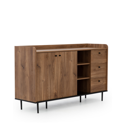 Commode VASINA chêne brandy castello 2 portes 3 tiroirs 150x90x45 cm