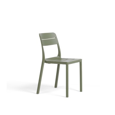 Chaise en polypropylène CASSIA Bistrot Vert Cactus