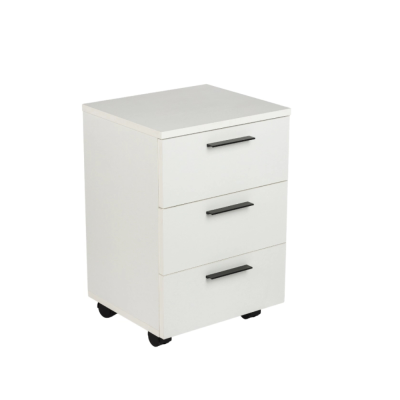 Bloc 3 tiroirs sur roulettes EKO H62xL42xP37 cm blanc
