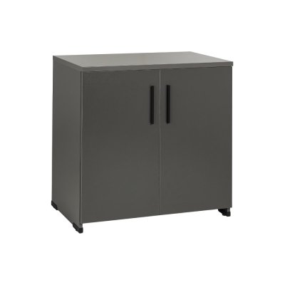 Armoire basse EKO H85xL90xP45 cm Antracite/ intérieur Safir 2 portes Gris