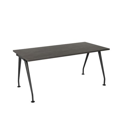 Bureau droit C&C 160x80 cm structure antracite/ plateau rebab