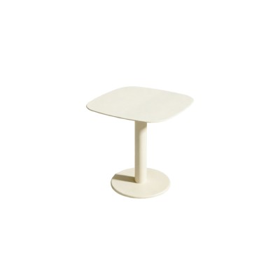 Table basse carrée en aluminium ROBIN Champagne 45x45x45 cm