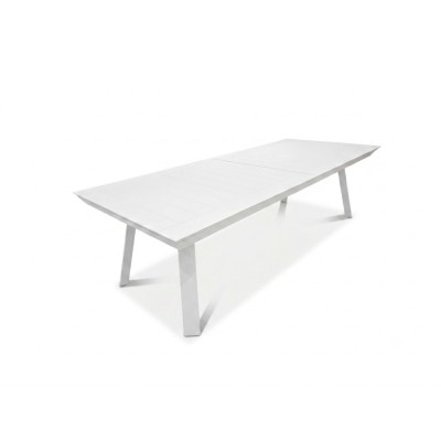 Table extensible en aluminium TLAPA Blanc 260/390x100x75 cm