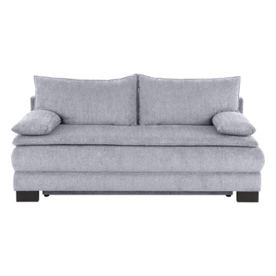 Canapé-lit LINDON chenille gris KATE_6 avec rangement