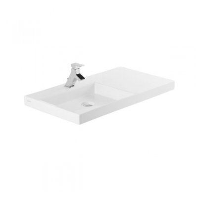 Lavabo céramique VISTA blanc rectangulaire 80x43 cm