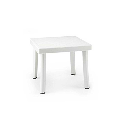 Table polypropylène et fibre de verre traité anti UV RODI Blanc démontable 40x46x46 cm