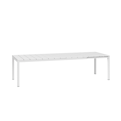Table DurelTOP en polypropylène traité anti-UV RIO Blanc extensible 76x100x210-280 cm