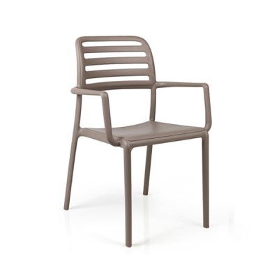 Chaise polypropylène et fibre de verre COSTA Tortora 86x59x56 cm