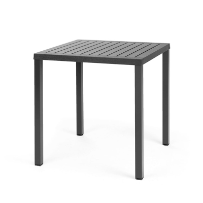 Table DurelTOP en polypropylène traité anti-UV CUBE Antracite empliable 75x70x70 cm